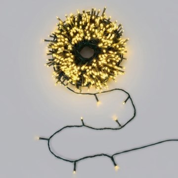 BRILAGI - Guirlande solaire de Noël 200 LED/8 fonctions, 22 m, 800 mAh, IP65, blanc chaud