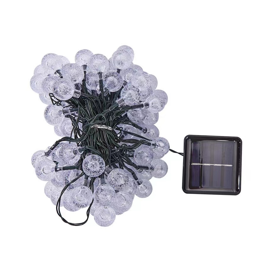 BRILAGI - Guirlande décorative solaire à LED BUBBLE 200 LED/8 fonctions 20 m IP65 blanc chaud 800 mAh