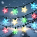 BRILAGI - Guirlande solaire LED de Noël 50xLED/8 fonctions 12m 800 mAh IP65 multicolore