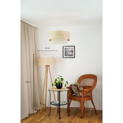 Brilagi - Lampadaire ARIZONA BOHO 1xE27/15W/230V beige