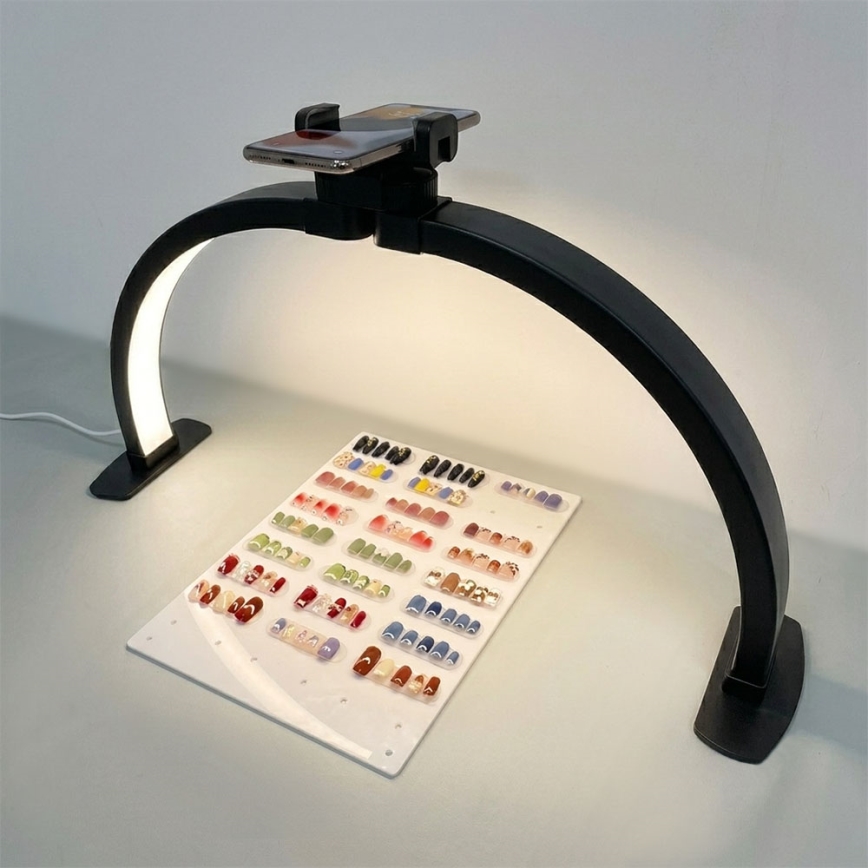 Brilagi - Lampe de table arquée à intensité réglable à LED avec support RADIO LED/25W/24/230V 3000/4000/6500K noir