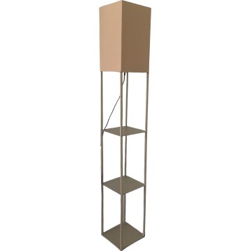 Brilagi - Lampadaire avec étagères GRADUS 1xE27/40W/230V gris/beige