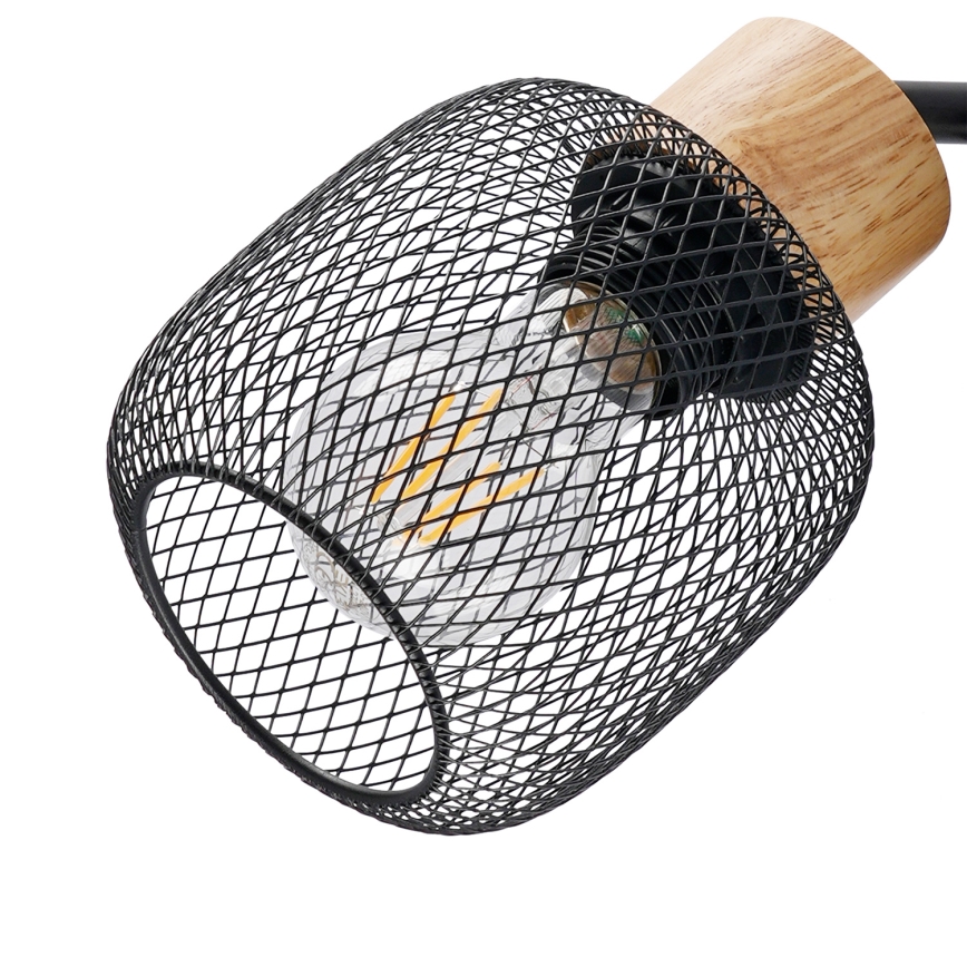 Brilagi - Lampadaire BASKLITE 3xE27/15W/230V bois d'hévéa/noir