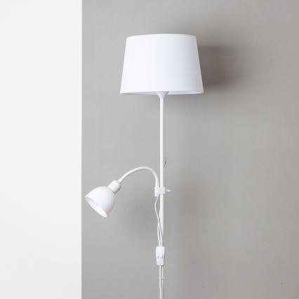 Brilagi - Lampadaire CERIA 1xE27/100W/230V + 1xE14/25W blanc