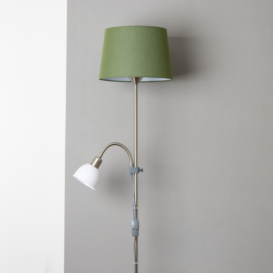 Brilagi - Lampadaire CERIA 1xE27/100W/230V + 1xE14/25W chrome mat/vert