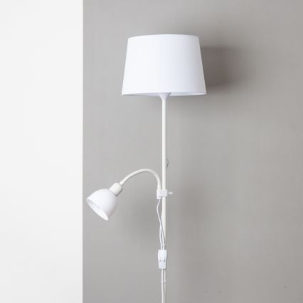 Brilagi - Lampadaire CERIA 2 en 1 1xE27/100W/230V + 1xE14/25W blanc