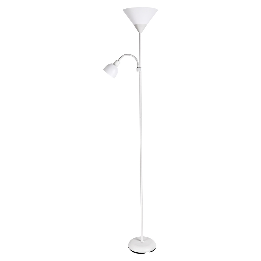 Brilagi - Lampadaire CERIA 2 en 1 1xE27/100W/230V + 1xE14/25W blanc/noir