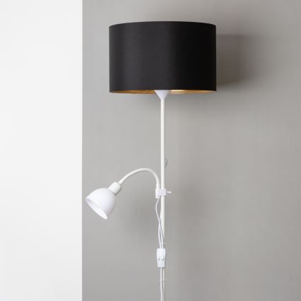 Brilagi - Lampadaire CERIA 2 en 1 1xE27/100W/230V + 1xE14/25W blanc/noir