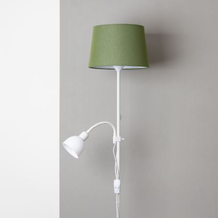 Brilagi - Lampadaire CERIA 2 en 1 1xE27/100W/230V + 1xE14/25W blanc/vert