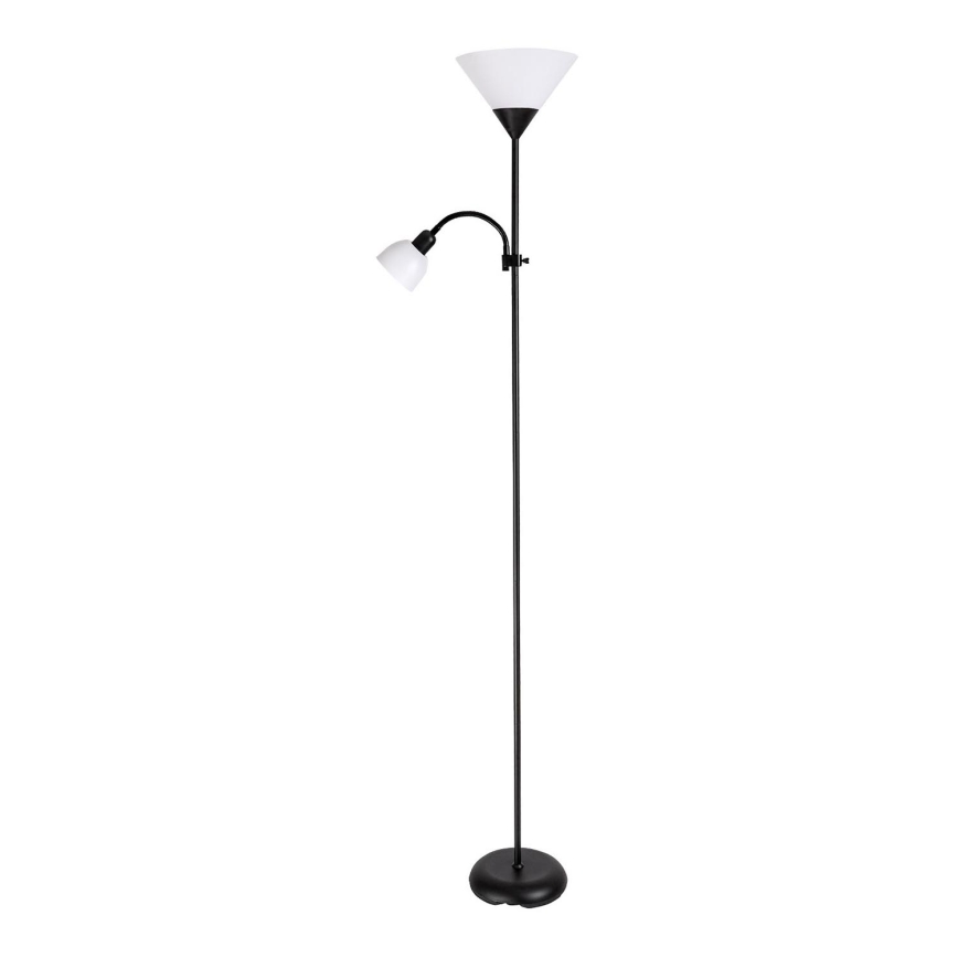 Brilagi - Lampadaire CERIA 2-en-1 1xE27/100W/230V + 1xE14/25W noir/beige