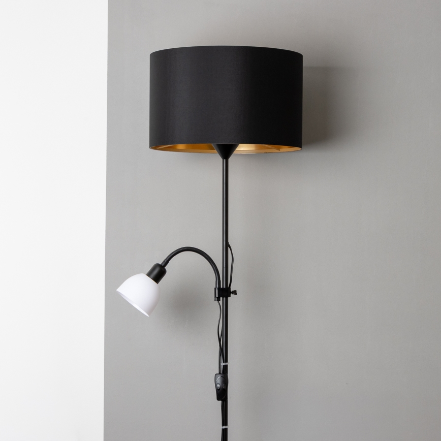 Brilagi - Lampadaire CERIA 2 en 1 1xE27/100W/230V + 1xE14/25W noir