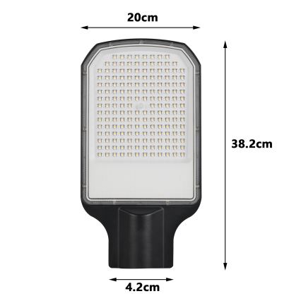 Brilagi - Lampadaire de rue extérieur LED URBANLIGHT LED/100W/230V noir IP65