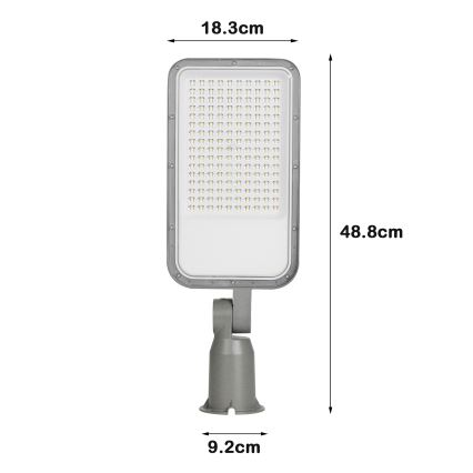 Brilagi - Lampadaire de voirie LED URBANLIGHT LED/100W/230V gris IP65