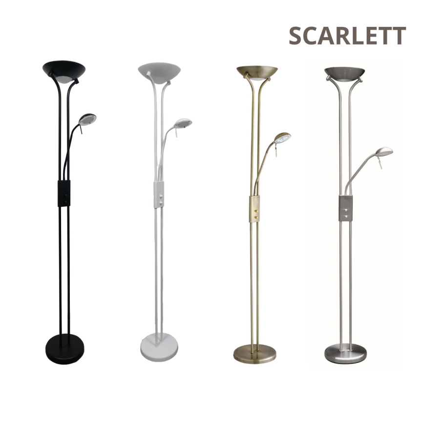 Brilagi - Lampadaire dimmable SCARLETT 1xR7s/230W/230V + 1xG9/40W blanc
