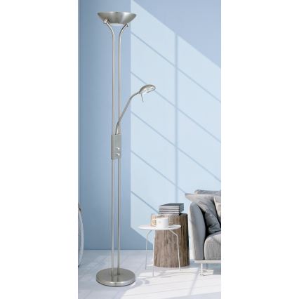 Brilagi - Lampadaire dimmable SCARLETT 1xR7s/230W/230V + 1xG9/40W chrome mat