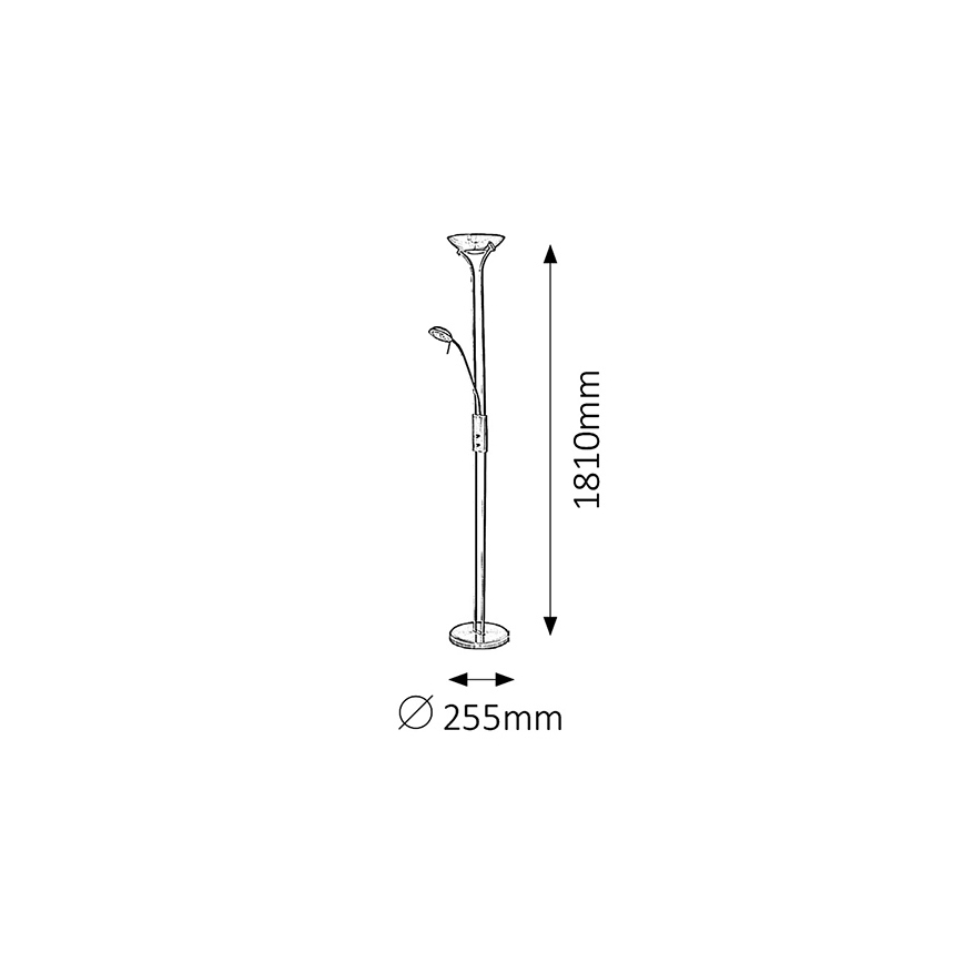 Brilagi - Lampadaire dimmable SCARLETT 1xR7s/230W/230V + 1xG9/40W noir
