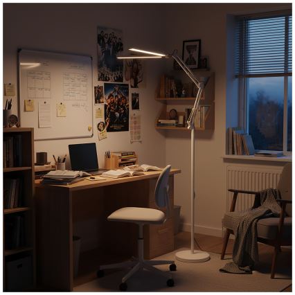 Brilagi - Lampe sur pied flexible dimmable LED VARIO LED/14W/230V 3000-6000K 157 cm blanc