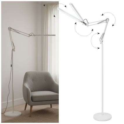 Brilagi - Lampe sur pied flexible dimmable LED VARIO LED/14W/230V 3000-6000K 157 cm blanc