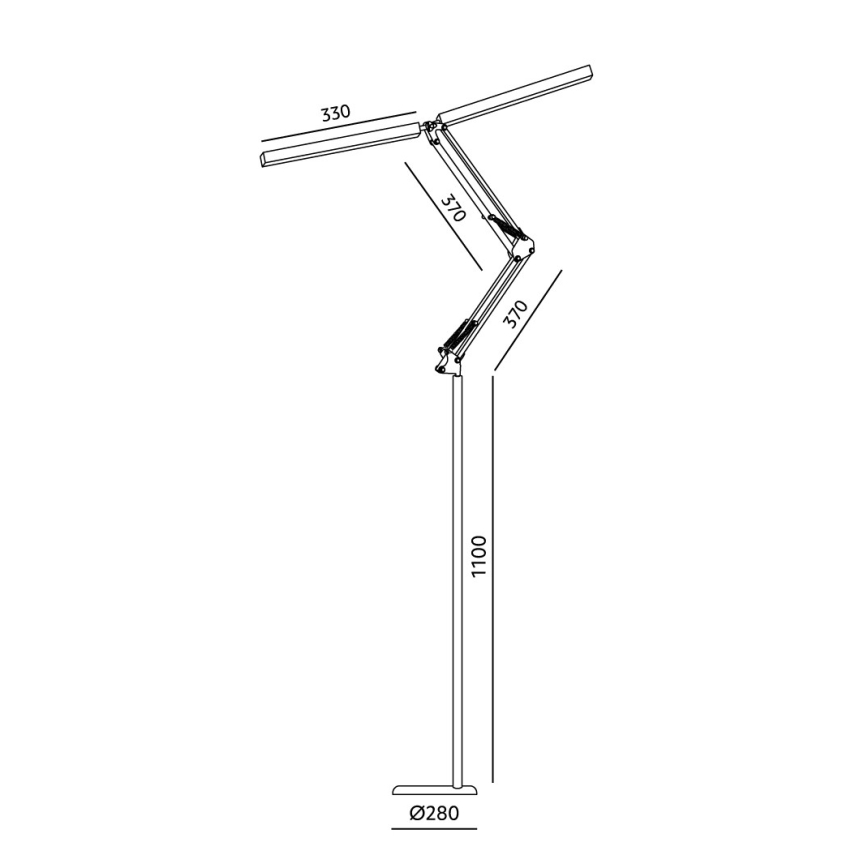 Brilagi - Lampe sur pied flexible dimmable LED VARIO LED/14W/230V 3000-6000K 157 cm blanc