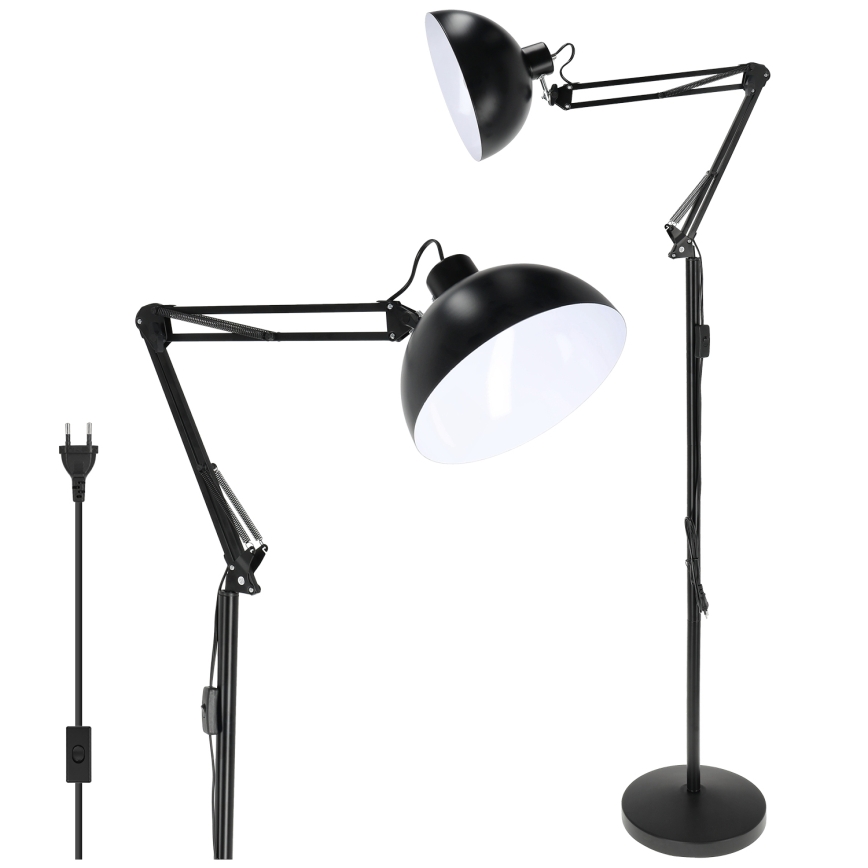 Brilagi - Lampadaire flexible TASKER 1xE27/60W/230V 157 cm noir