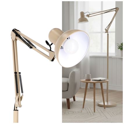 Brilagi - Lampadaire flexible TASKER 1xE27/60W/230V 184 cm beige