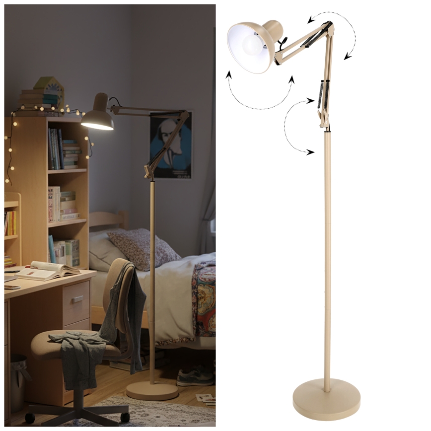 Brilagi - Lampadaire flexible TASKER 1xE27/60W/230V 184 cm beige