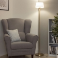 Brilagi - Lampadaire LED CERIA 1xE27/20W/230V Ø 25 cm blanc/doré
