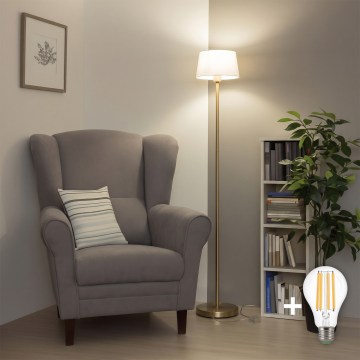 Brilagi - Lampadaire LED CERIA 1xE27/20W/230V Ø 25 cm gris/doré