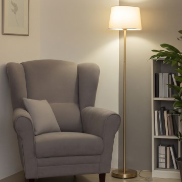 Brilagi - Lampadaire LED CERIA 1xE27/20W/230V Ø 30 cm beige/doré