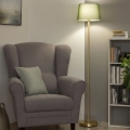 Brilagi - Lampadaire LED CERIA 1xE27/20W/230V Ø 30 cm vert/doré