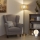 Brilagi - Lampadaire LED CERIA 1xE27/20W/230V Ø 35 cm beige/doré