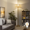BRILAGI - Lampadaire LED CERIA 1xE27/20W/230V Ø 40 cm bambou/doré
