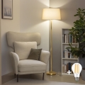 Brilagi - Lampadaire LED CERIA 1xE27/20W/230V Ø 45 cm beige/doré