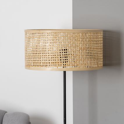 Brilagi - Lampadaire LED CERIA 1xE27/40W/230V diam. 40 cm bambou/noir