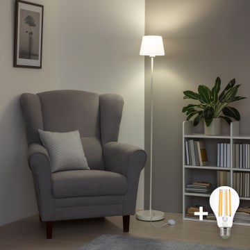 Brilagi - Lampadaire LED CERIA 1xE27/40W/230V Ø 20,5 cm blanc