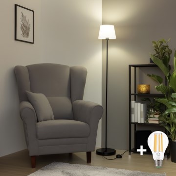 Brilagi - Lampadaire LED CERIA 1xE27/40W/230V Ø 20,5 cm blanc/noir