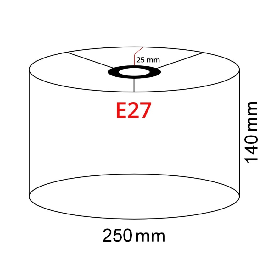 Brilagi - Lampadaire LED CERIA 1xE27/40W/230V Ø 25 cm gris/chrome mat