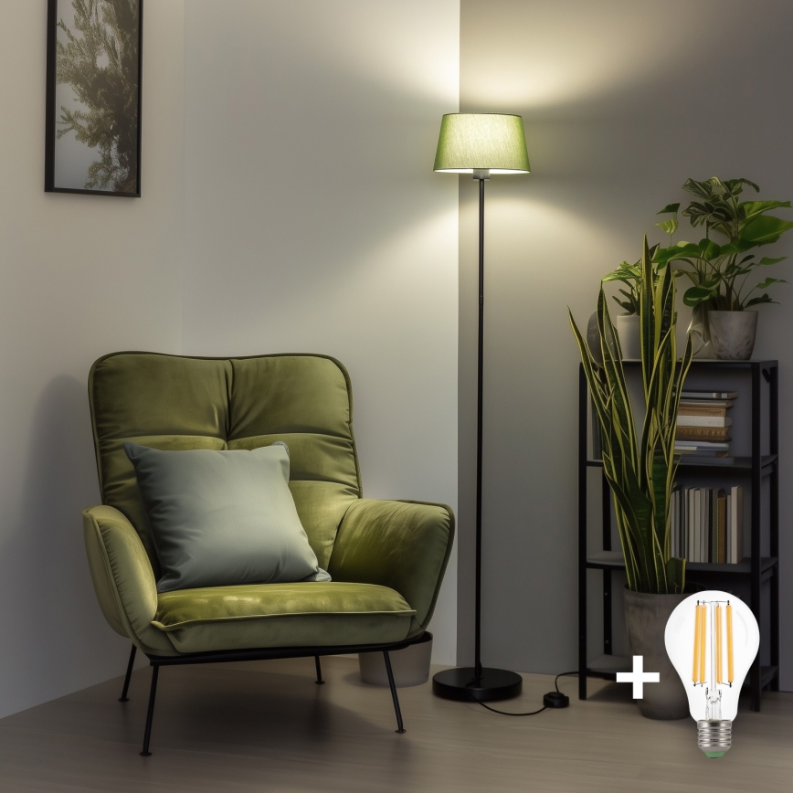 Brilagi - Lampadaire LED CERIA 1xE27/40W/230V, Ø 25 cm vert/noir