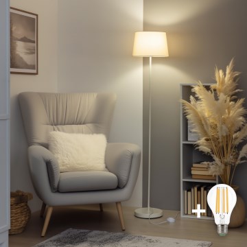 Brilagi - Lampadaire LED CERIA 1xE27/40W/230V Ø 30 cm beige/blanc