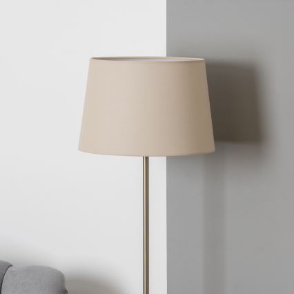 Brilagi - Lampadaire LED CERIA 1xE27/40W/230V Ø 30 cm beige/chrome mat