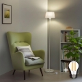 Brilagi - Lampadaire LED CERIA 1xE27/40W/230V Ø 30 cm blanc