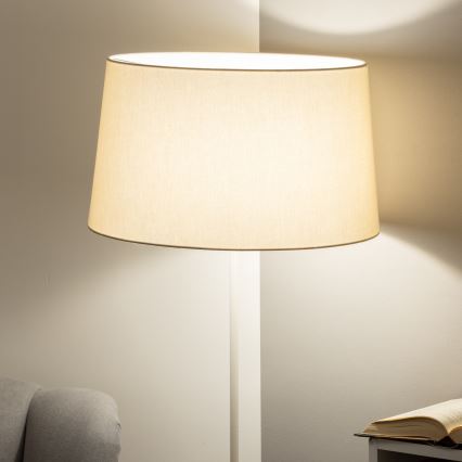 Brilagi - Lampadaire LED CERIA 1xE27/40W/230V Ø 45 cm beige/blanc