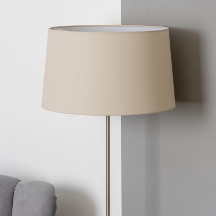 Brilagi - Lampadaire LED CERIA 1xE27/40W/230V Ø 45 cm beige/chrome mat