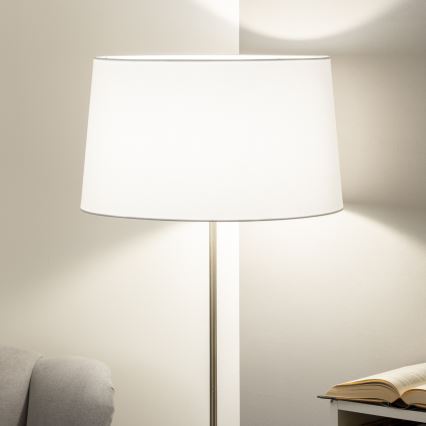 Brilagi - Lampadaire LED CERIA 1xE27/40W/230V Ø 45 cm blanc / chrome mat