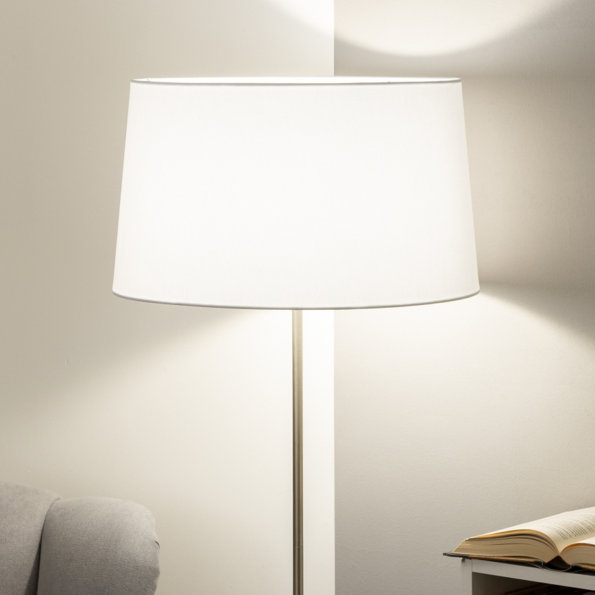 Brilagi - Lampadaire LED CERIA 1xE27/40W/230V Ø 45 cm blanc / chrome mat