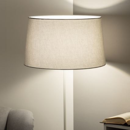 Brilagi - Lampadaire LED CERIA 1xE27/40W/230V Ø 45 cm gris/blanc