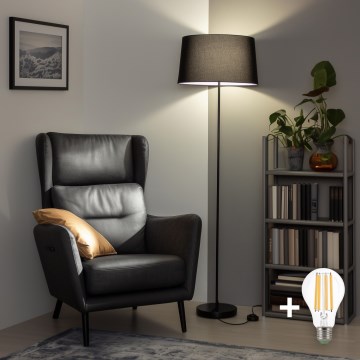 Brilagi - lampadaire LED CERIA, 1xE27/40W/230V, Ø 45 cm, noir
