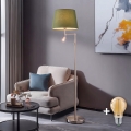 BRILAGI - Lampadaire LED CERIA 1xE27/60W/230V + LED/2,1W Ø 45 cm chrome mat/vert