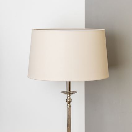 Brilagi - Lampadaire LED CERIA 1xE27/60W/230V Ø 45 cm chromé brillant/beige