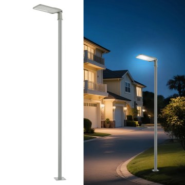 Brilagi - Lampadaire LED d'extérieur avec mât articulé 3 m URBANLIGHT LED/200W/230V gris IP65